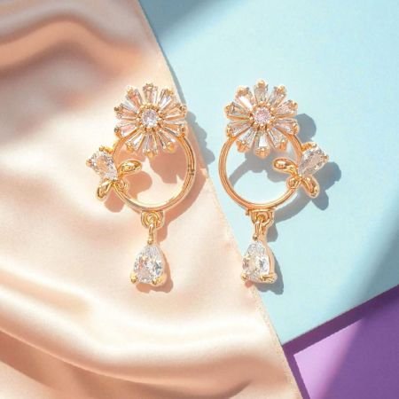 Rose Gold Diamond Earrings