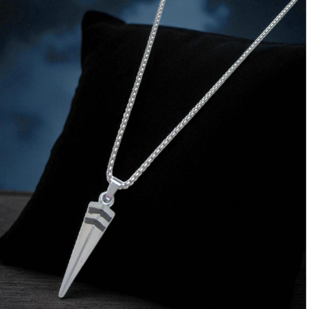 Men’s Silver Spike Pendant Necklace