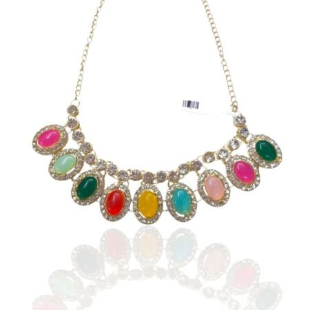 Monalisa Stone Choker Set with Earings